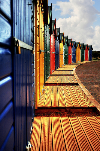 Shiny New Beach Huts at Dawlish from -terry-