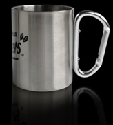 stainless steel carabiner mug