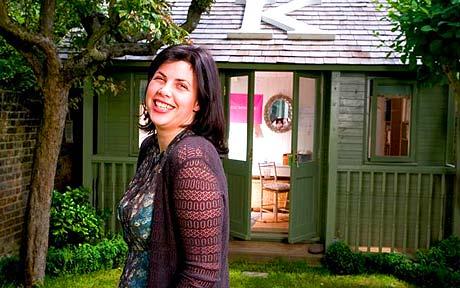Kirstie Allsopp in her purpose-built London garden office  Photo: Andrew Crowley