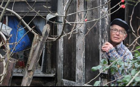  Michael Leapman seeks the sanctuary of his shed  Photo: Martin Pope  