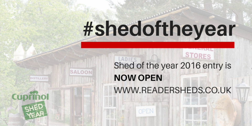 SHED OF THE YEAR ENTRY IS OPEN 2016